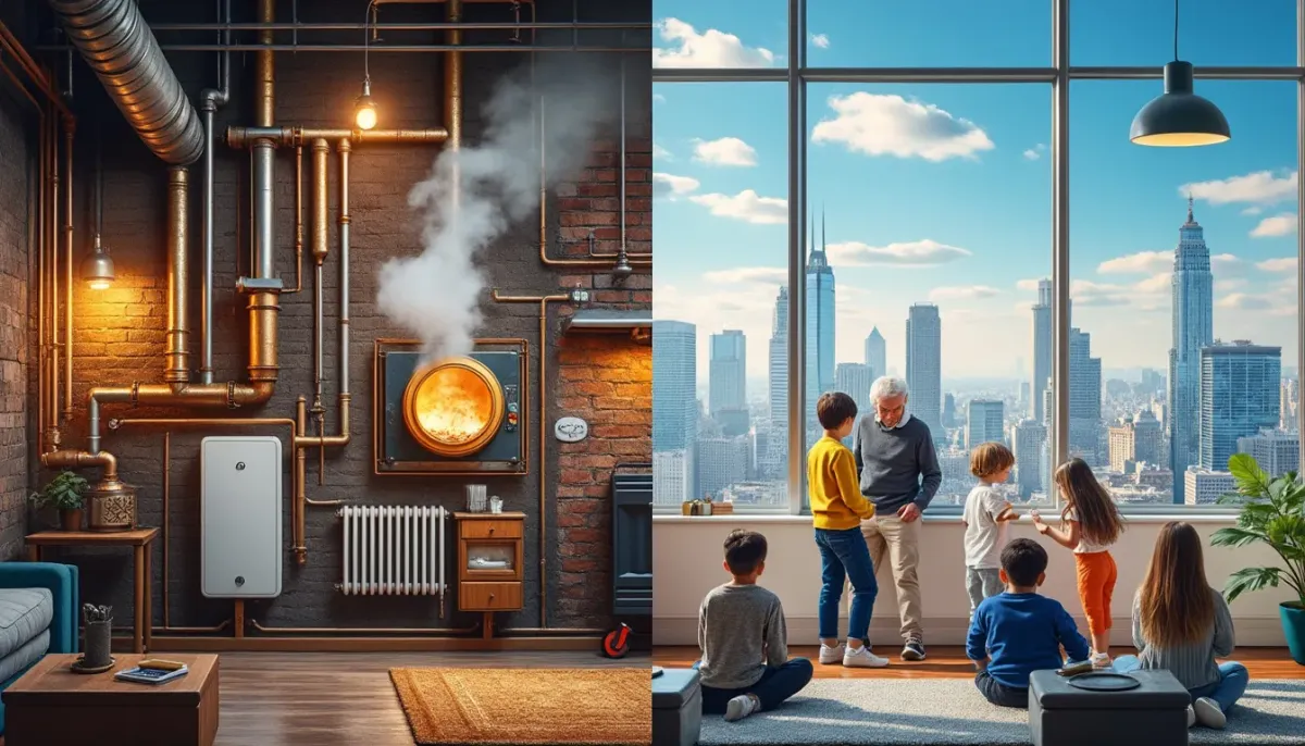 Understand the steps to transition from collective heating to individual heating