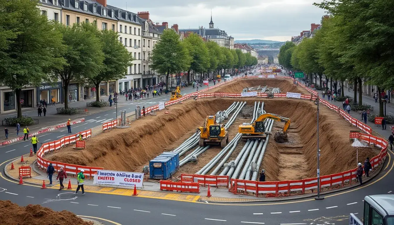 à Rennes, un boulevard fermé pendant deux mois pour agrandir le réseau de chauffage urbain